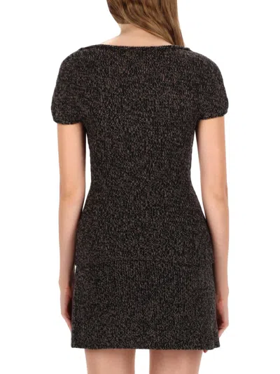 Our Legacy Textured Multicolored Knit Top In Superfine Wool In Black