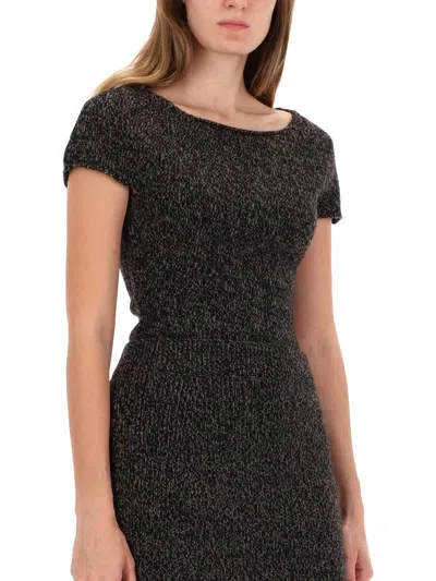 Our Legacy Textured Multicolored Knit Top In Superfine Wool In Black