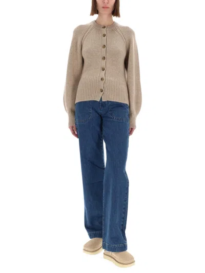 Guest In Residence "sculpted" Cardigan In Neutral