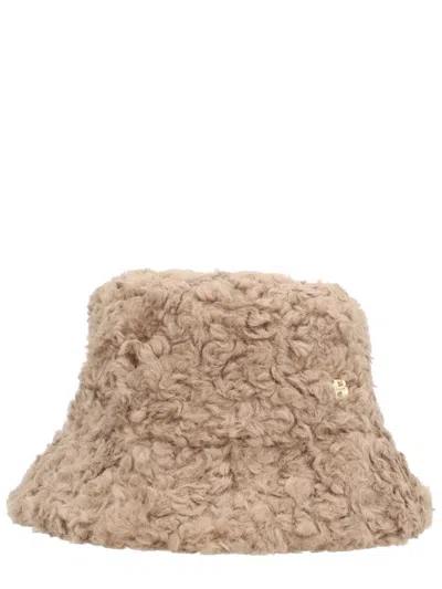 Hugo Boss Logo-plaque Bucket Hat In Brown