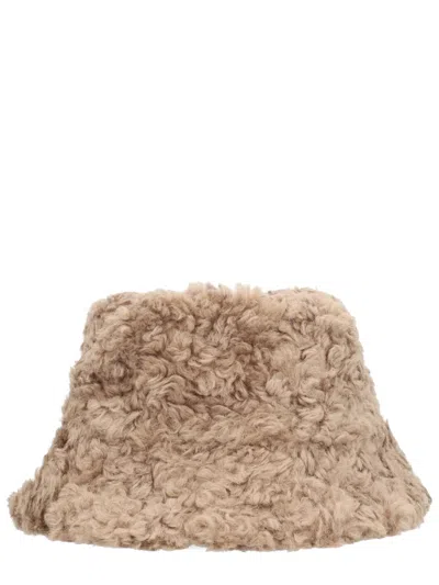 Hugo Boss Logo-plaque Bucket Hat In Brown