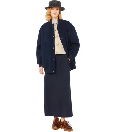 Weekend Max Mara Adorni Blue Bomber Jacket In Blue