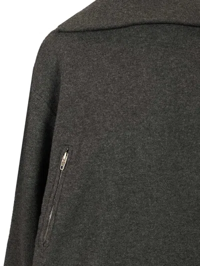 Balenciaga Women Back To Front Sweater In Wool Blend In Gray