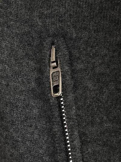 Balenciaga Women Back To Front Sweater In Wool Blend In Gray