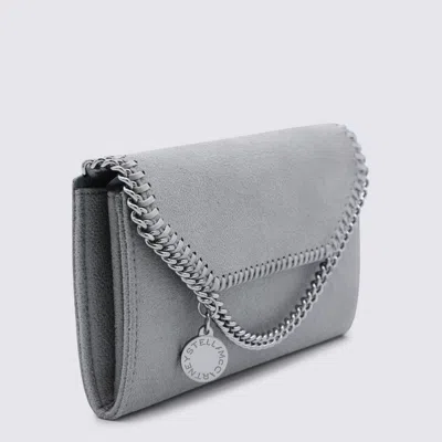 Stella Mccartney Chain Strap Shoulder Bag With Stitch Detailing In Gray