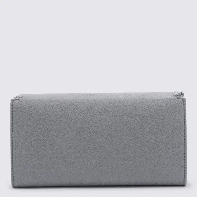 Stella Mccartney Chain Strap Shoulder Bag With Stitch Detailing In Gray