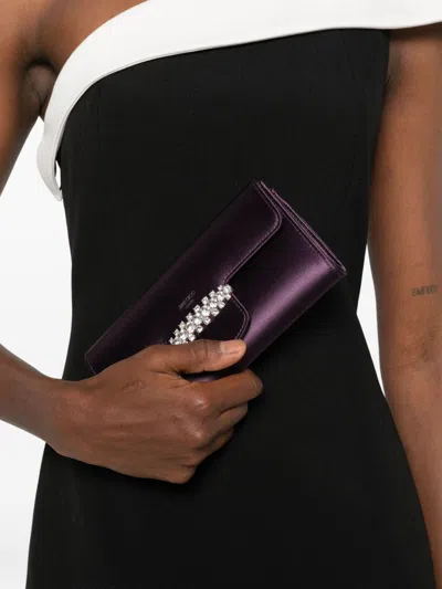 Jimmy Choo Bing Satin Wallet On Chain