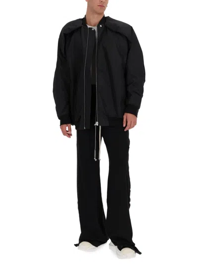 Rick Owens X Drkshdw Bomber Jacket "convertible Jumbo Peter Flight" In Black