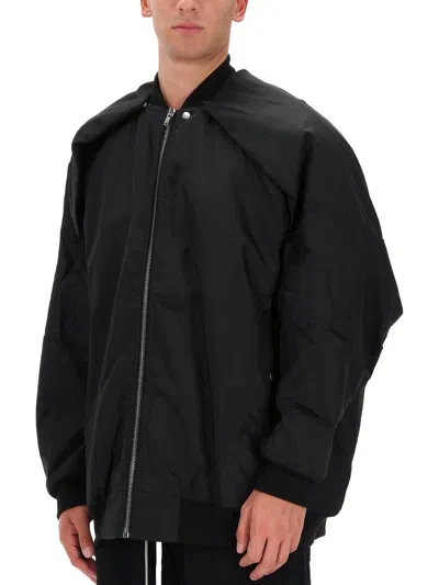 Rick Owens X Drkshdw Bomber Jacket "convertible Jumbo Peter Flight" In Black