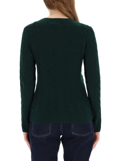 Polo Ralph Lauren Cable-knit Sweater With Classic Crew Neckline In Green