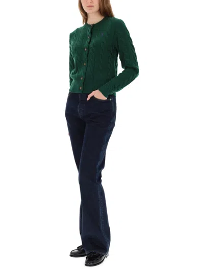 Polo Ralph Lauren Cable-knit Cardigan In Green