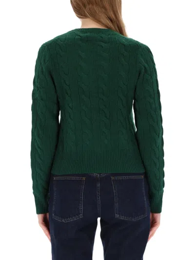 Polo Ralph Lauren Cable-knit Cardigan In Green