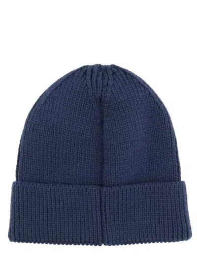 The North Face Logo-patch Cuffed Beanie In Blue