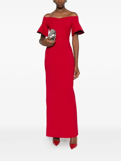 Solace London Cielo Maxi Dress In Red