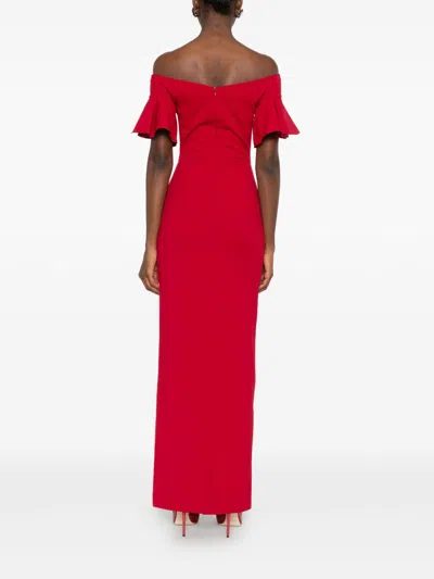 Solace London Cielo Maxi Dress In Red