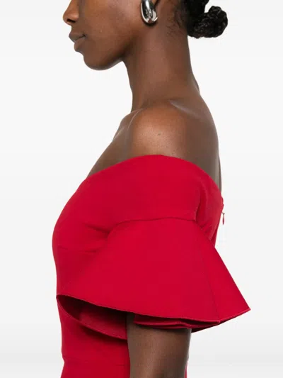 Solace London Cielo Maxi Dress In Red