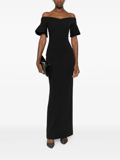 Solace London Cielo Maxi Dress In Black