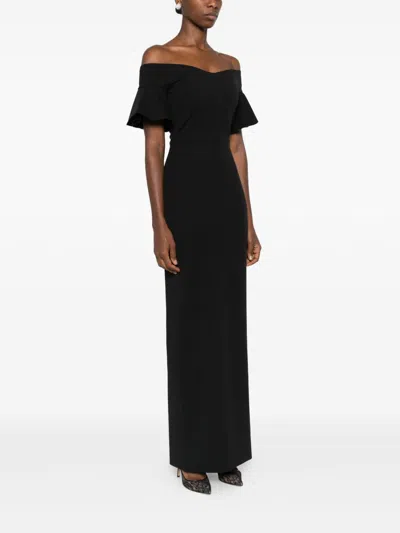 Solace London Cielo Maxi Dress In Black
