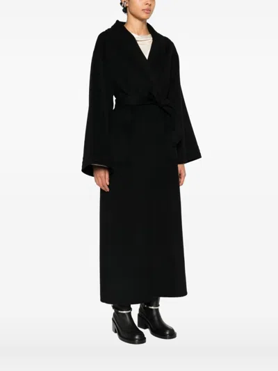Emporio Armani Wide-sleeves Coat In Black