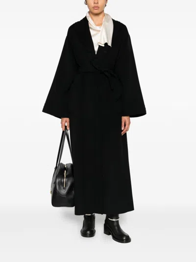 Emporio Armani Wide-sleeves Coat In Black