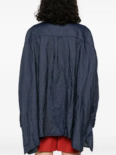 Daniela Gregis Pleat Detail Shirt In Blue