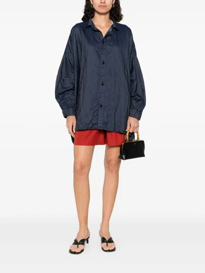 Daniela Gregis Pleat Detail Shirt In Blue