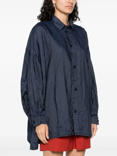 Daniela Gregis Pleat Detail Shirt In Blue