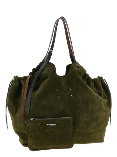 Maison Margiela Drawstring Shopping Bag In Green