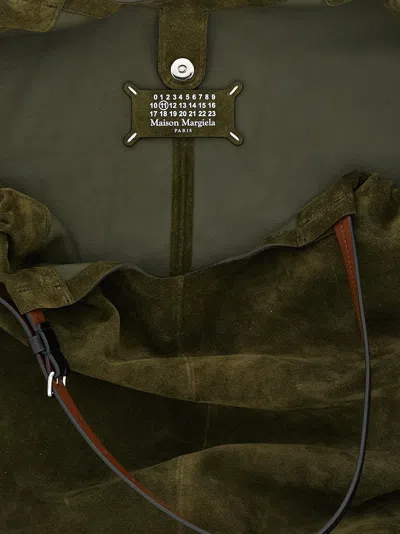 Maison Margiela Drawstring Shopping Bag In Green