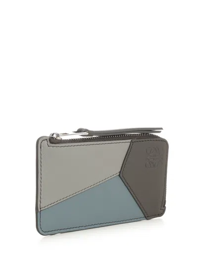 Loewe Puzzle” Cardholder And Coin Purse Wallets Grey In Gray