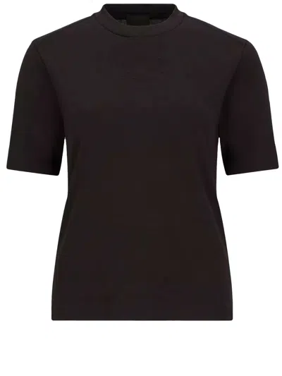 Moncler Embossed Logo T-shirt In Black