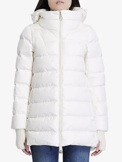 Herno Long Puffer Jacket With Hood And Pockets In White