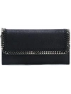 Stella Mccartney Falabella Continental Wallet In Blue