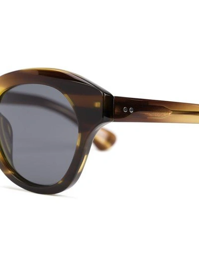 Shop Linda Farrow Dries Van Noten X  Round Shaped Sunglasses - Brown