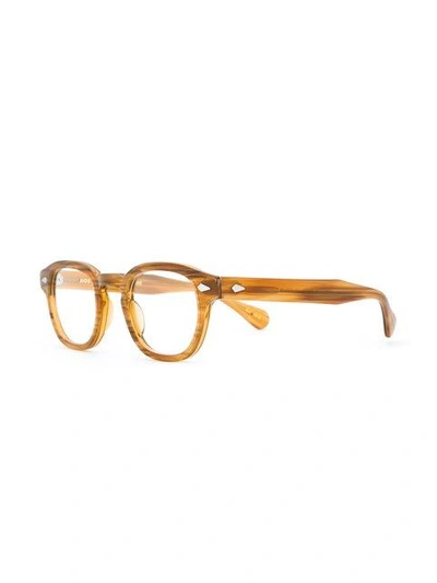 Shop Moscot 'lemtosh' Glasses In Brown