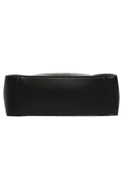 Stella Mccartney Studded Logo Eco Embossed Grainy Alter Mat Crossbody Bag Black In Black