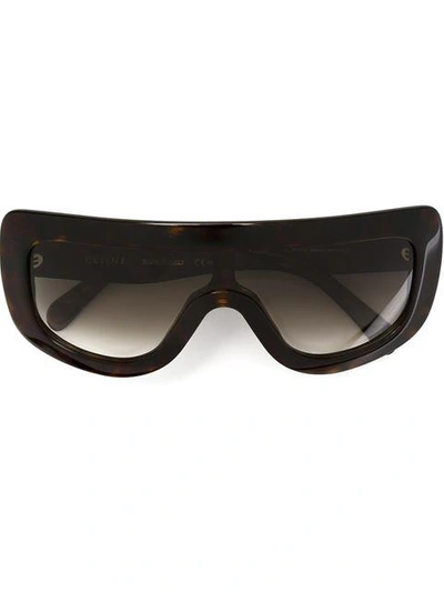 Shop Celine 'adele' Sunglasses In Brown