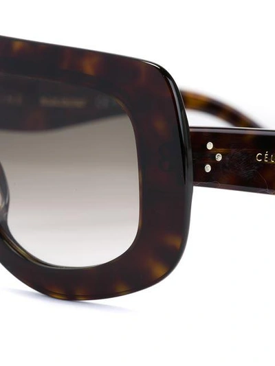 Shop Celine 'adele' Sunglasses In Brown