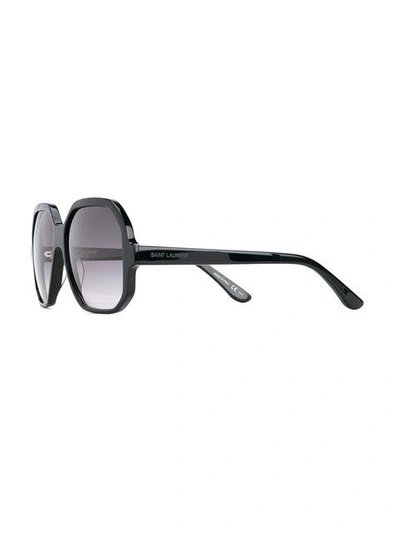 Shop Saint Laurent New Wave Sl 132 Sunglasses In Black