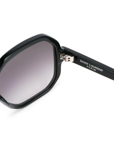 Shop Saint Laurent New Wave Sl 132 Sunglasses In Black