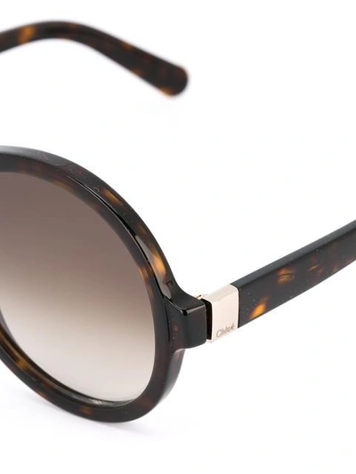 Shop Chloé Marlow Aviator-frame Sunglasses In Brown
