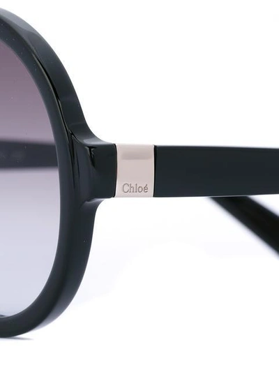 Shop Chloé Eyewear Marlow Sunglasses - Black