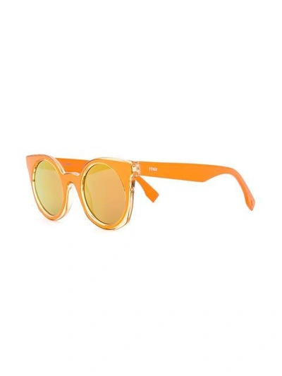 Shop Fendi Eyewear Be You Sunglasses - Orange