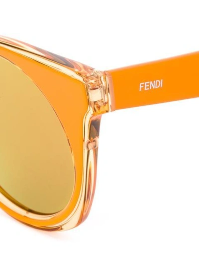 Shop Fendi Eyewear Be You Sunglasses - Orange