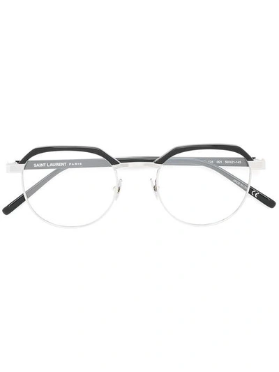 Saint Laurent 'sl 124 001' Glasses In Metallic