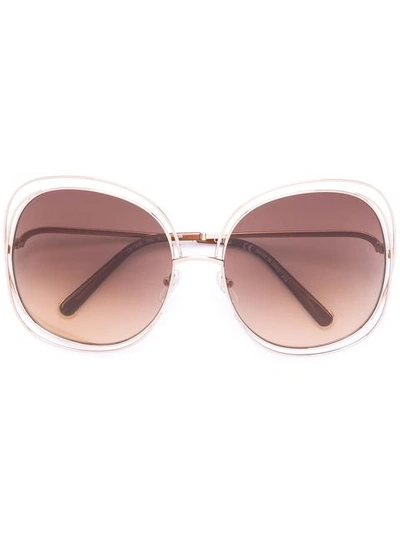 Chloé Carlina Sunglasses In Neutrals