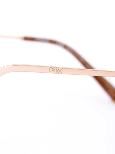 Shop Chloé Carlina Sunglasses In Neutrals