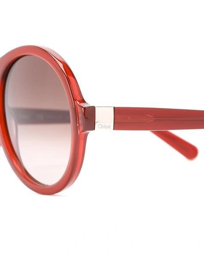 Shop Chloé Eyewear Marlow Sunglasses - Red