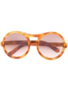Chloé Marlow Zyl Aviator Sunglasses, 59mm In Blonde Havana/blonde Gradient
