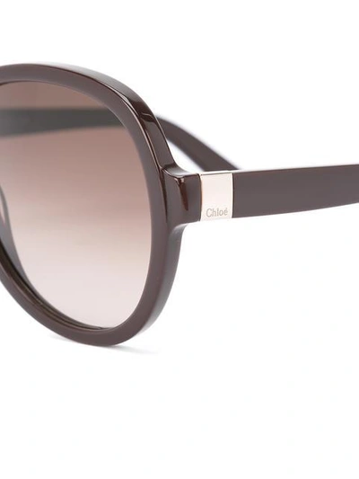 Shop Chloé Marlow Sunglasses In Red